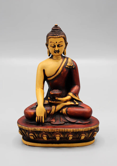 Resin Shakyamuni Buddha Statue 5.6 Inch - Handcrafted in Nepal