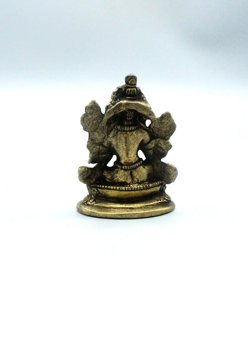 2-Inches Brass Mini Green Tara Statue - Dolma - Handcrafted Beauty