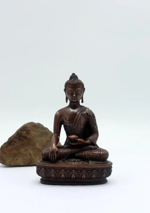 4 Inch Copper Shakyamuni Buddha Statue - Finely Carved Meditation Pose