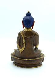 8 Inch Gold Plated Copper Shakyamuni Buddha Statue - 2