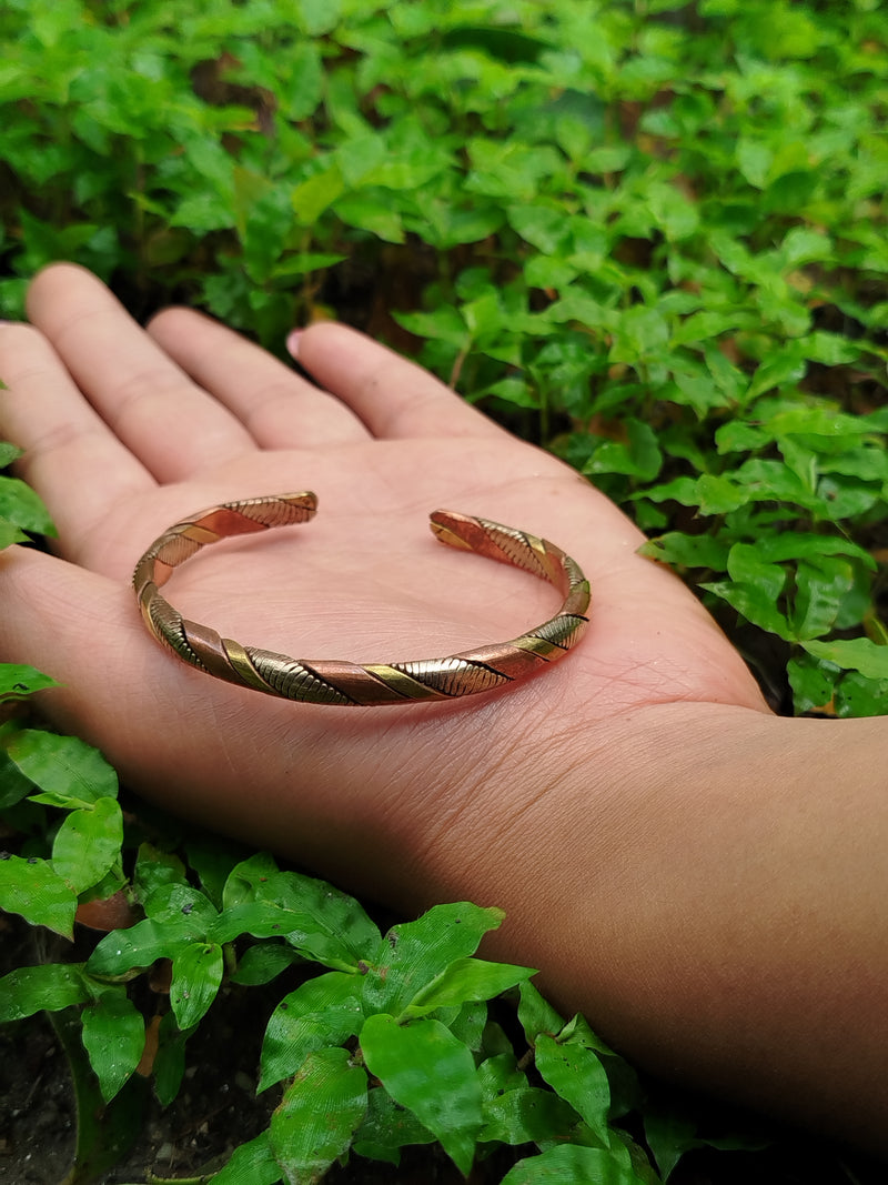 Copper bracelet for men side view