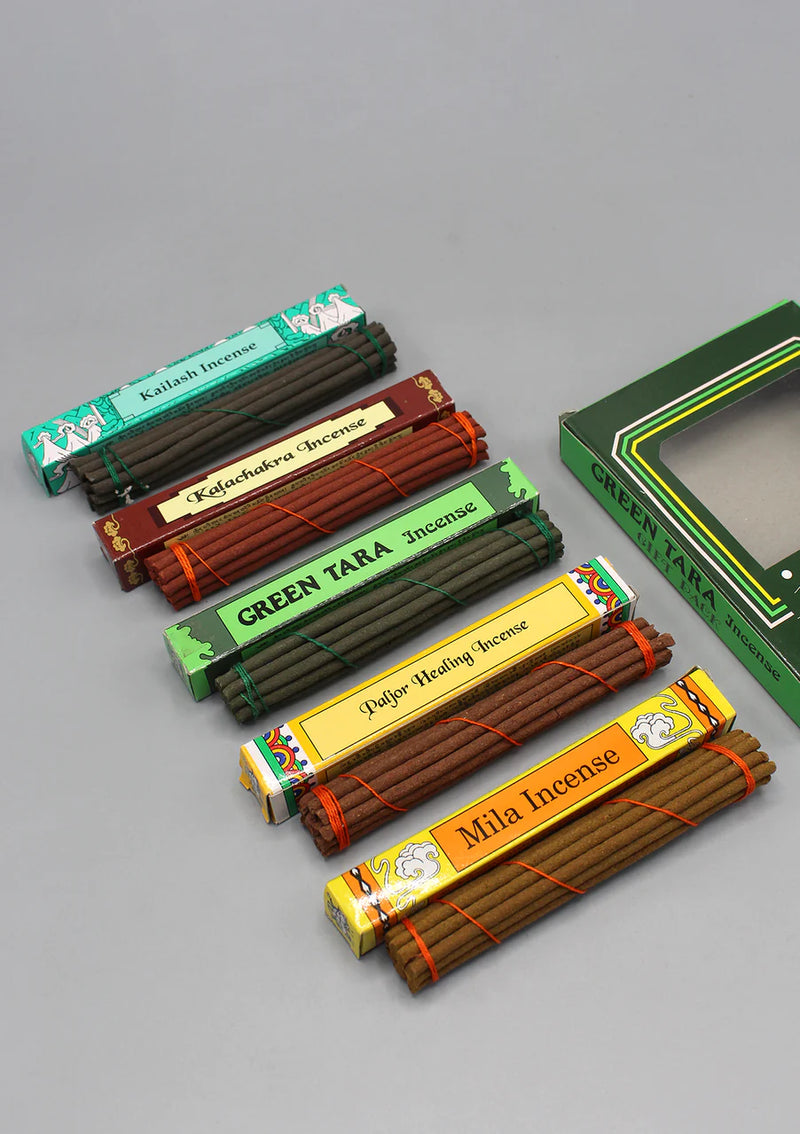 Green Tara Tibetan Incense Gift Pack - Hand-Prepared, Genuine Scents for Puja and Air Freshening - 1