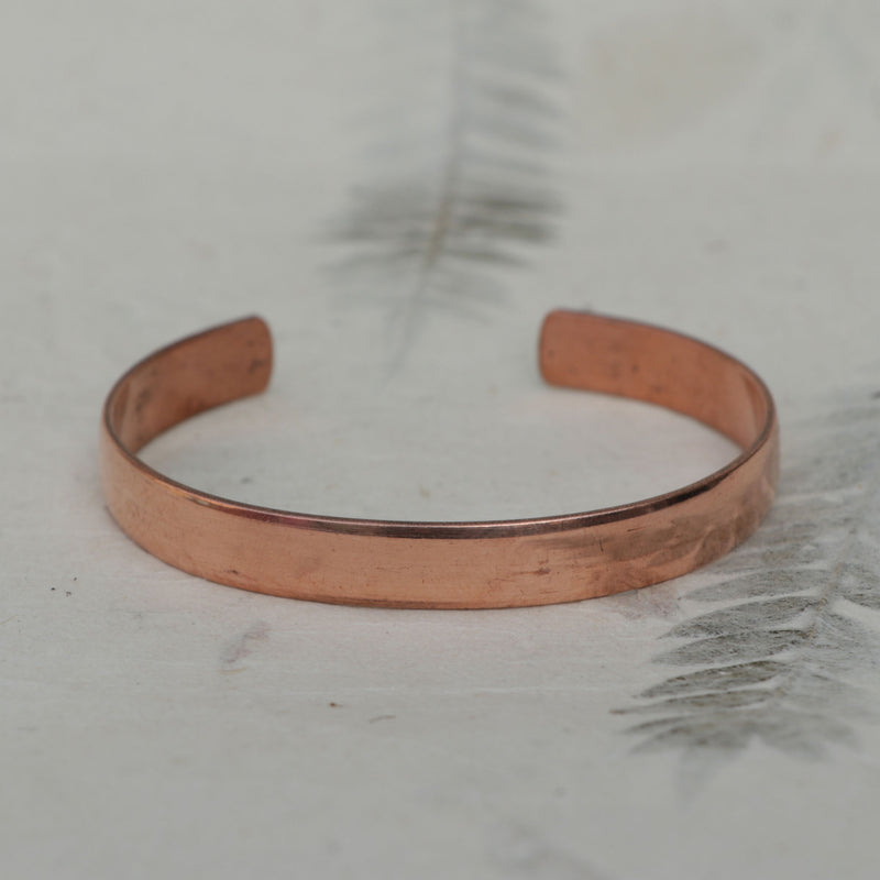 Minimalist Pure Copper Cuff Bracelet | Flat & Plain Copper