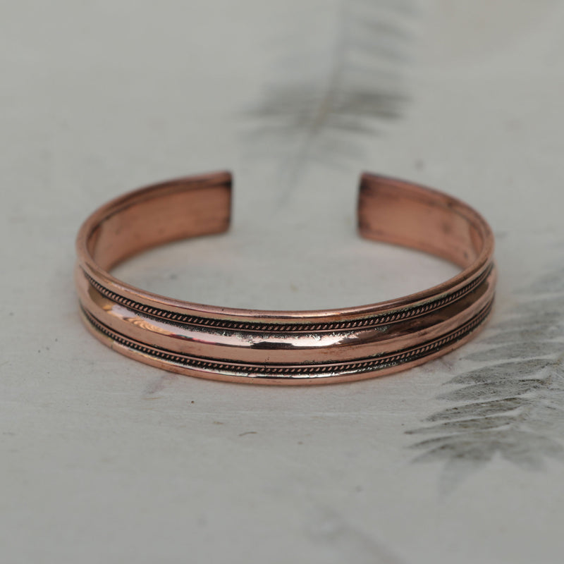 Traditional Engraved Pure Copper Bracelet