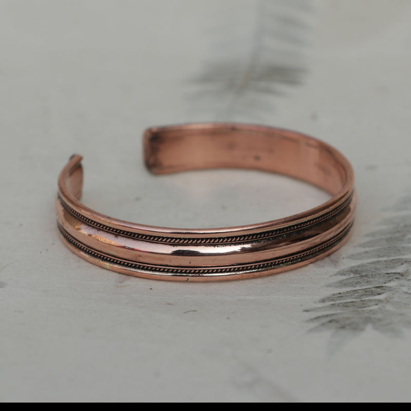 Traditional Engraved Pure Copper Bracelet