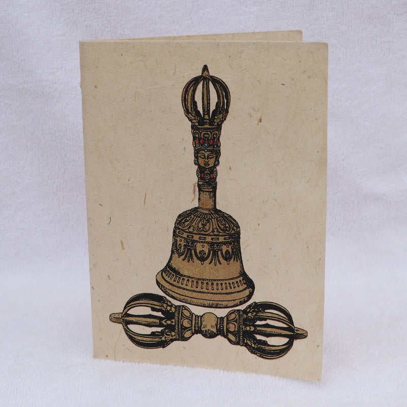 Vajra & Bell Handmade Lokta Greeting Card with Envelope