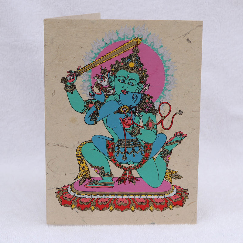 Achala Deity Handmade Lokta Greeting Card with Envelope