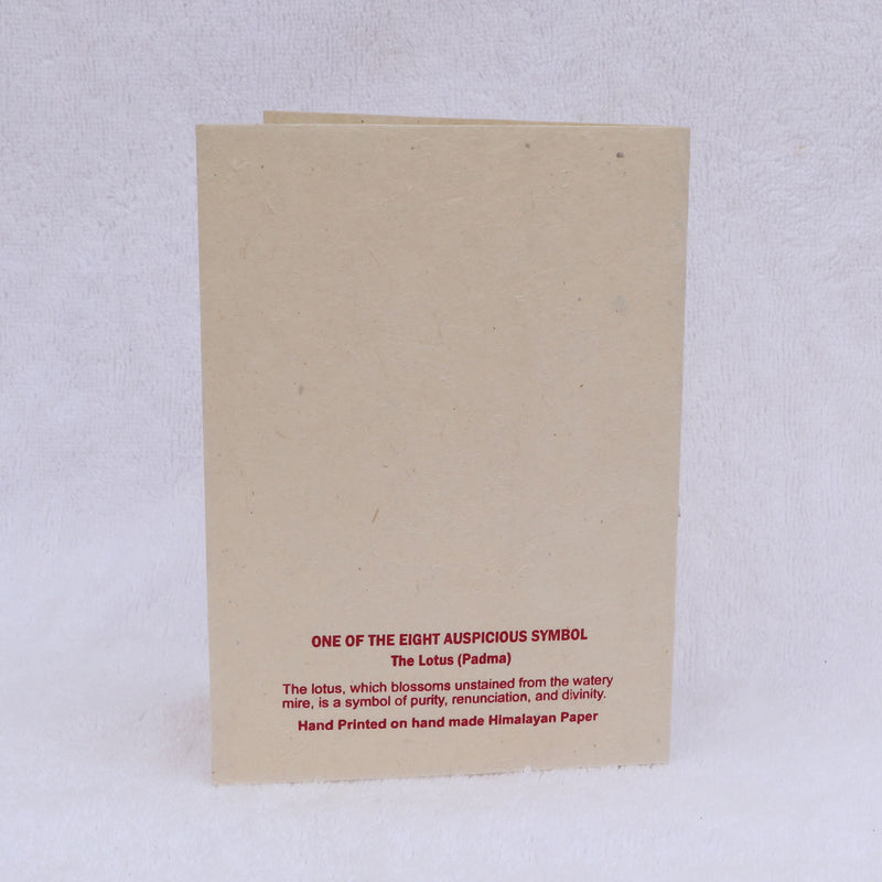 Lotus Flower Handmade Lokta Greeting Card with Envelope