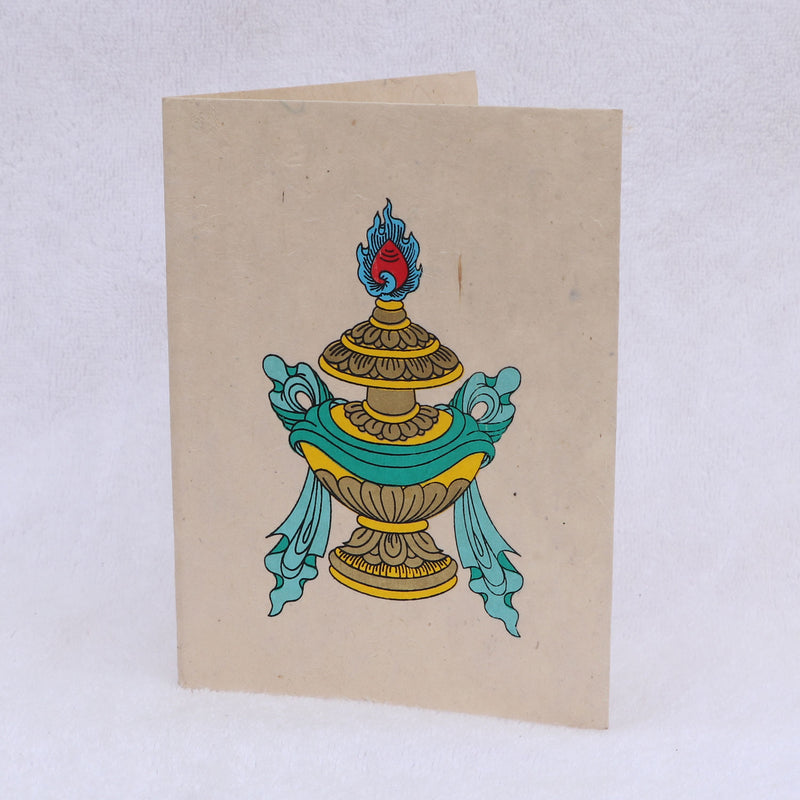 Treasure Vase Handmade Lokta Greeting Card with Envelope