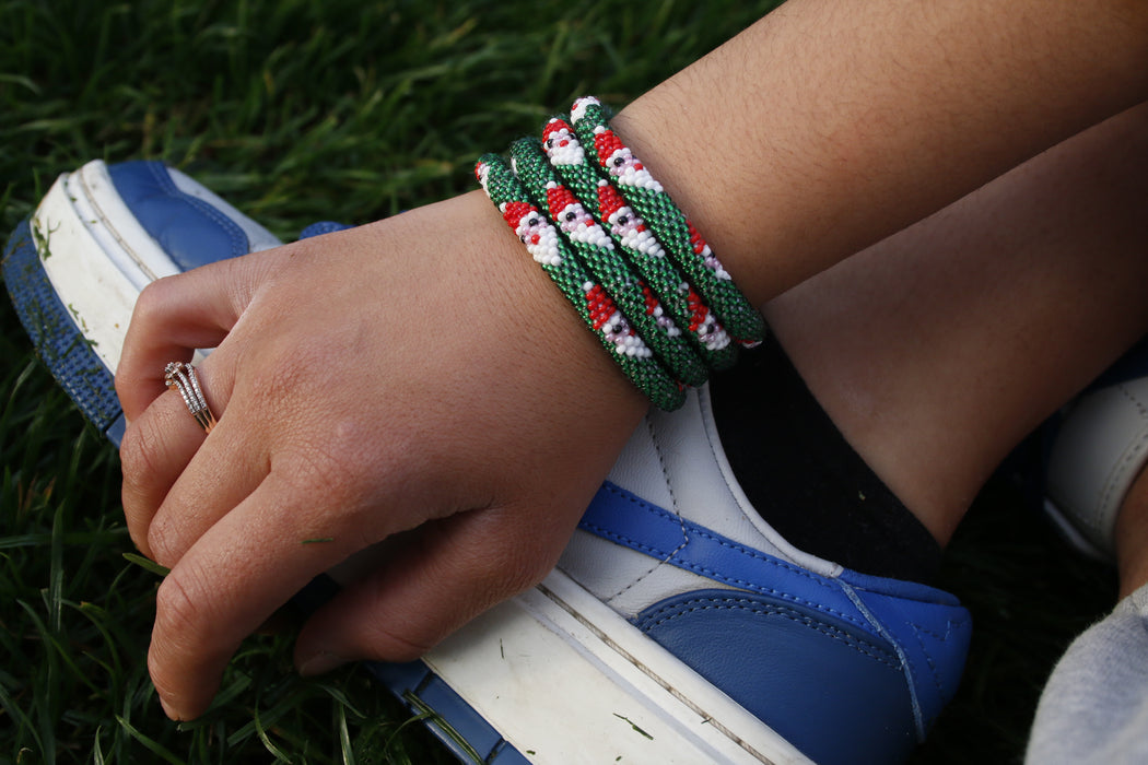 Christmas Santa Handmade Nepal bracelet Set of 4