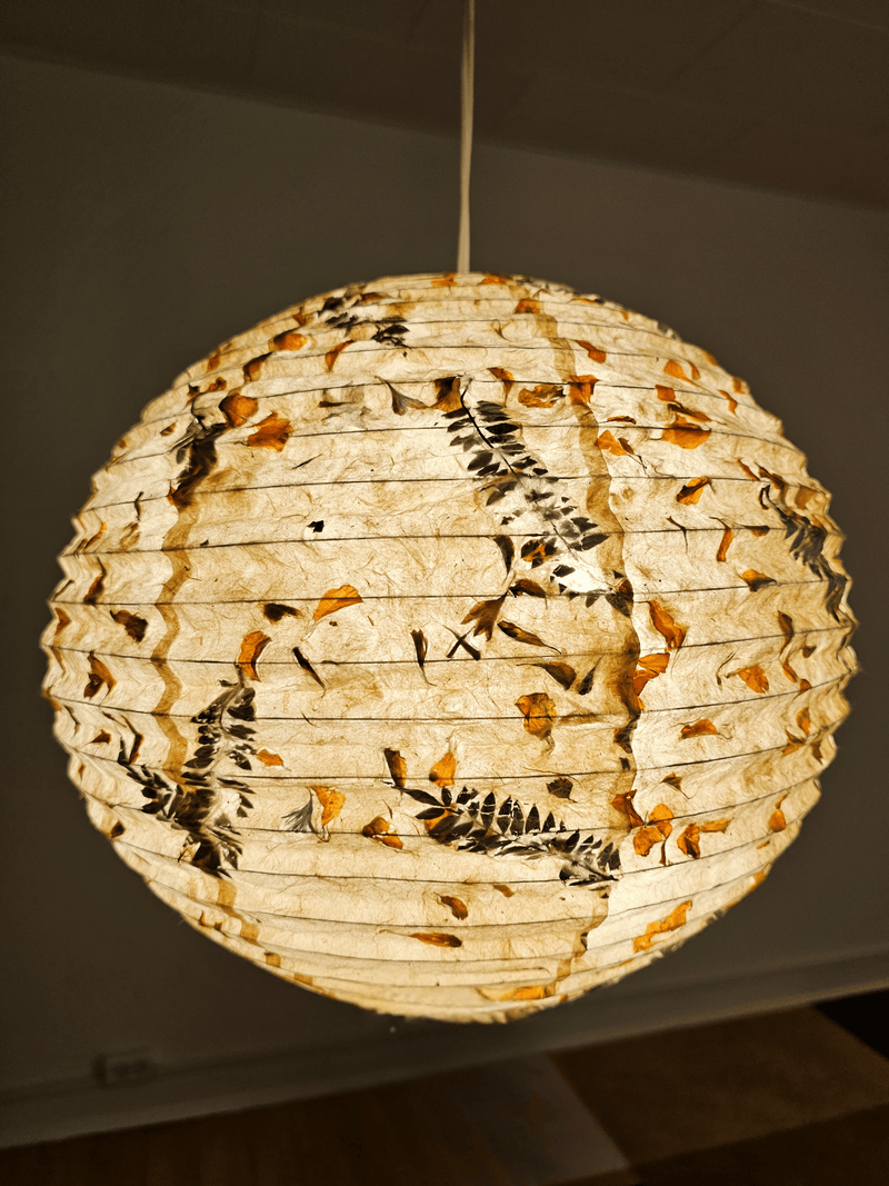 Paper Lamp shade  Fern Marigold Petal Mixed  1
