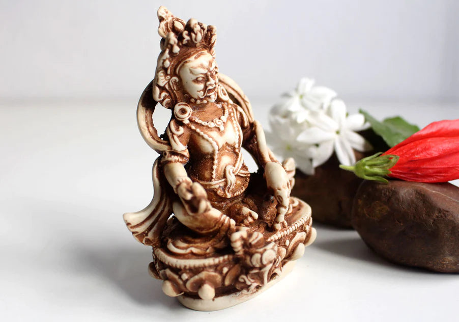 4-Inch Zambala Kubera Resin Wealth Statue