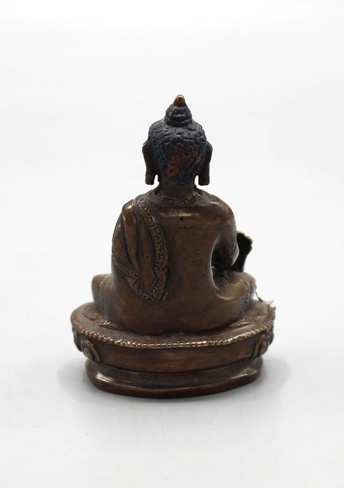 3.2-Inch Copper Oxidized Medicine Buddha Statue