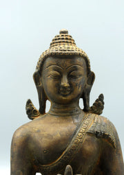 8.5-Inch Healing Medicine Buddha Bronze Statue - 3
