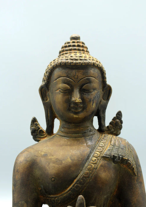 8.5-Inch Healing Medicine Buddha Bronze Statue