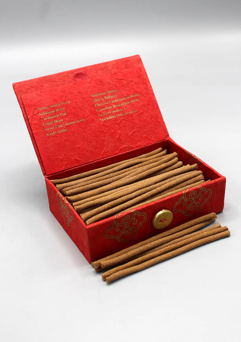 Wisdom Bliss Tibetan Incense Box - Uplifting Fragrance for Peace and Relaxation