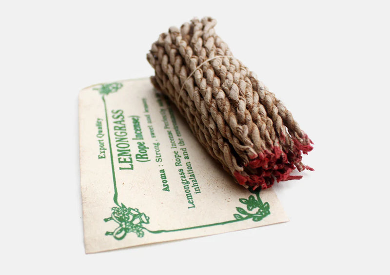 Lemongrass Rope Incense - Pack of 6 for Puja and Relaxation - 2