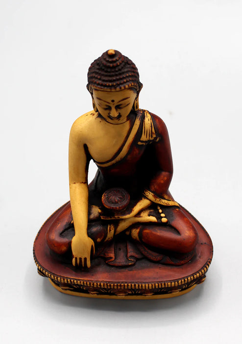 Resin Shakyamuni Buddha Statue 5.6 Inch - Handcrafted in Nepal