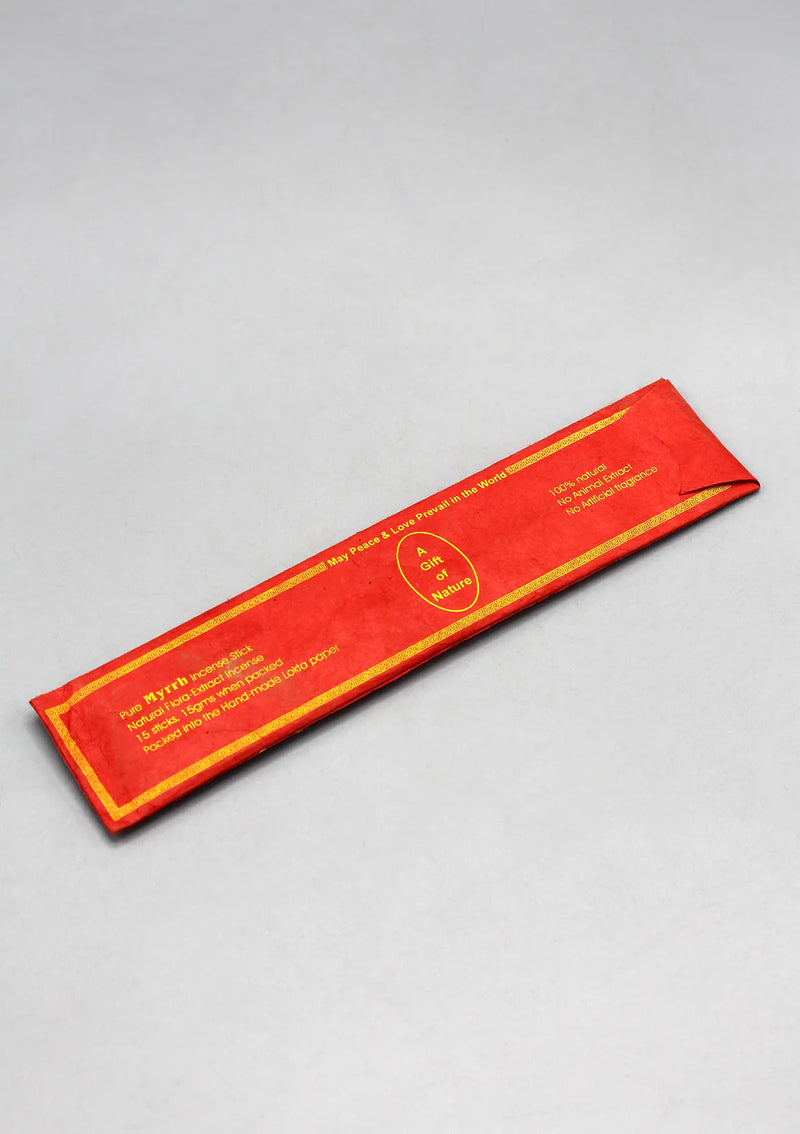 Myrrh Flora Incense Sticks - Pure and Uplifting Fragrance from Himalayan Nepal - 1