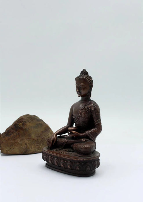 4 Inch Copper Shakyamuni Buddha Statue - Finely Carved Meditation Pose