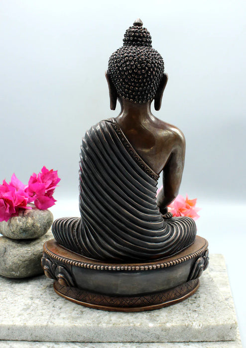 8-Inch Handmade Copper Shakyamuni Buddha Statue