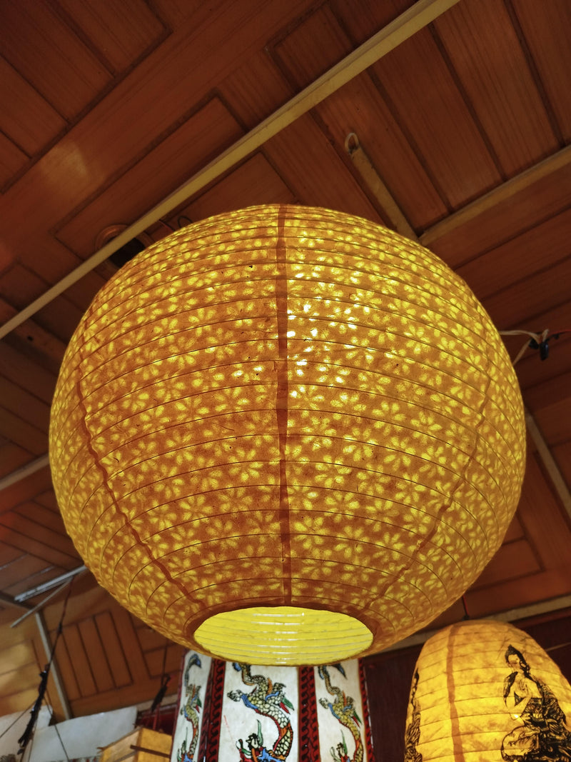 21" Paper Lampshade – Handmade Sustainable Hanging Light Shade – Eco-Friendly  -Fair Trade Lokta Paper