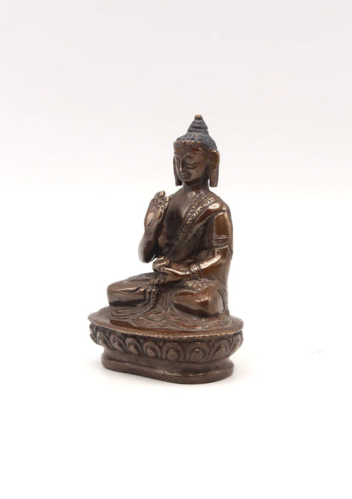 3-Inch Copper Oxidized Amoghsiddhi Buddha Statue