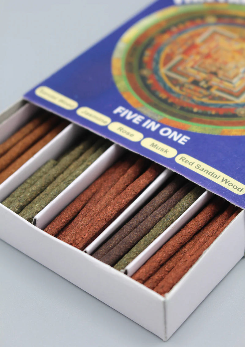 Mandala Tibetan Incense Pack - Five in One Fragrance Set - 1
