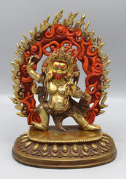 8 Inch Vajrapani Statue - Partly Gold Plated, Skillful Means Buddha - 5