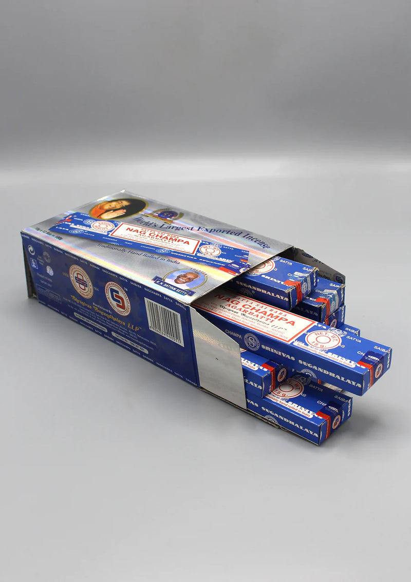 Satya Sai Baba Nag Champa Incense Sticks - Set of 12 Packs, 15g Each - 2