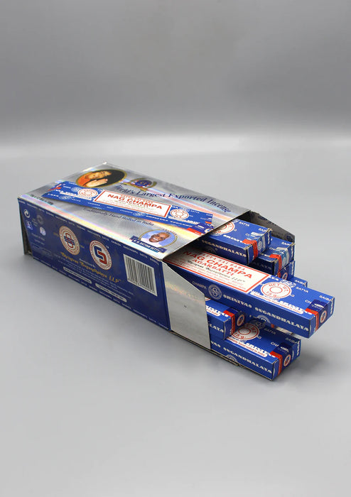 Satya Sai Baba Nag Champa Incense Sticks - Set of 12 Packs, 15g Each