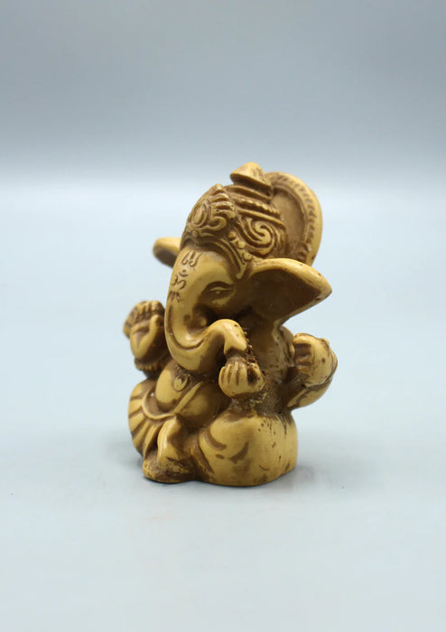 2.5 Inch Resin Baby Ganesha Statue for Obstacle Removal