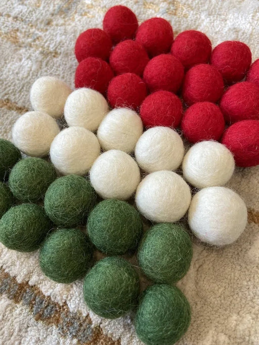2cm Christmas Wool Felt Balls