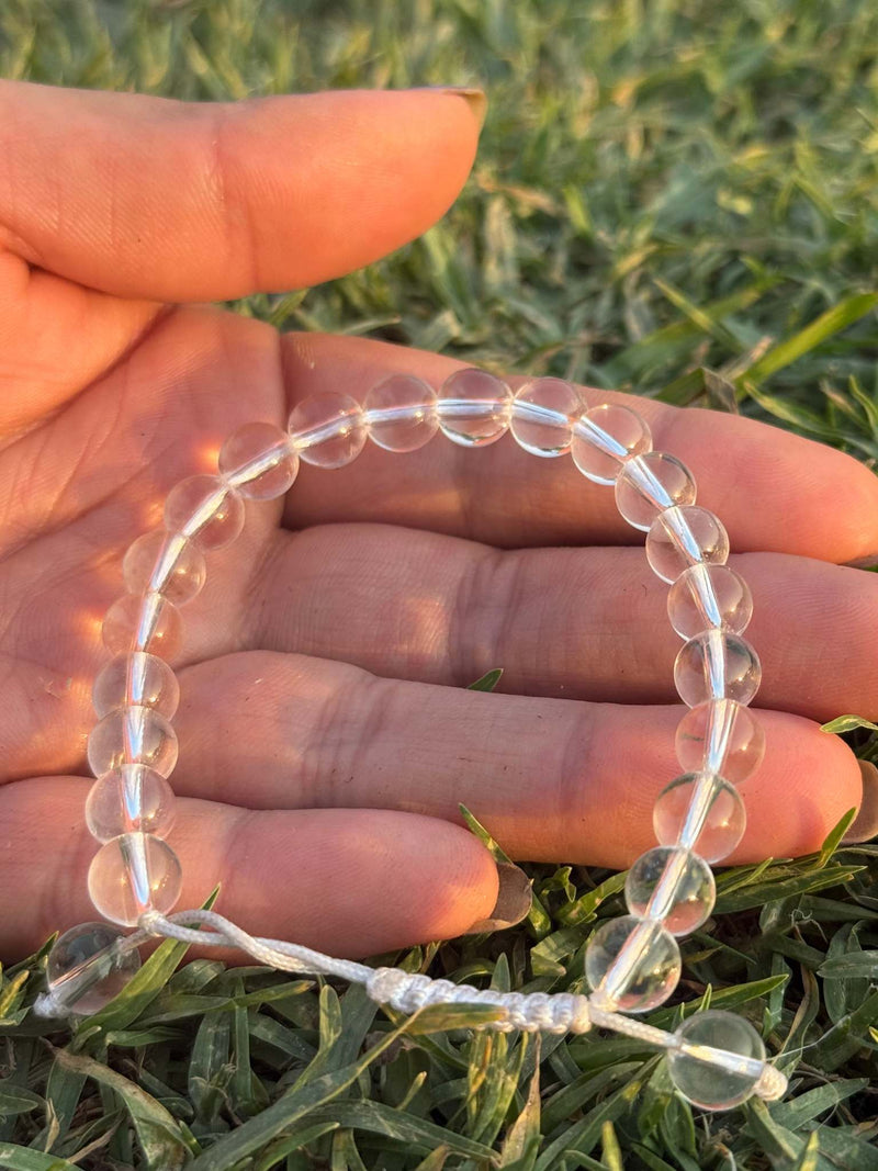Clear Quartz Crystal Bracelet – 8mm Natural Stretch Bead Bracelet