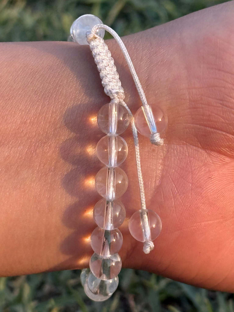 Clear Quartz Crystal Bracelet – 8mm Natural Stretch Bead Bracelet