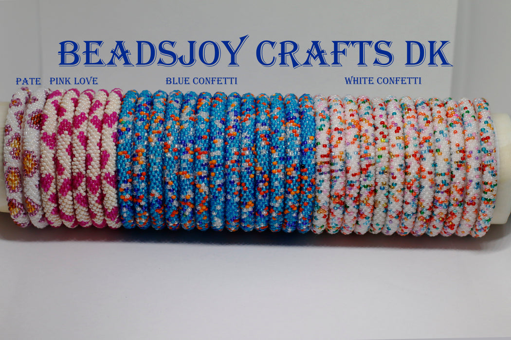 Beaded Crochet Bracelet For Women, Armband BEADSJOY® Official - Nepal Bracelet, Confetti mix