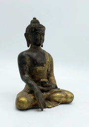 6 Inch Antique Copper Shakyamuni Buddha Statue - Nepal Crafted - 4