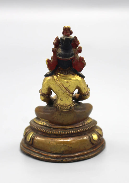 3-Inch Gold Plated Aparmita Buddha Statue - Fine Carvings and Details