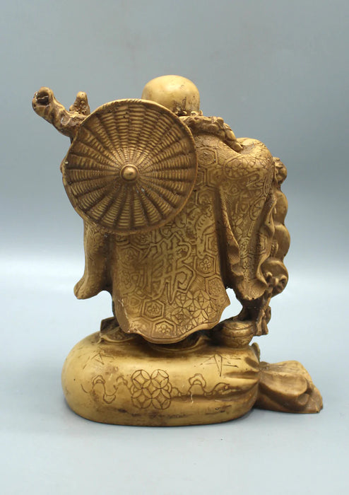 7-Inch Laughing Buddha Resin Statue - Symbol of Happiness and Prosperity