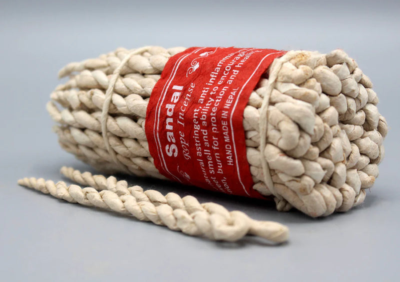 Sandalwood Rope Incense - Hand Rolled in Nepal for Spiritual Energy - 1