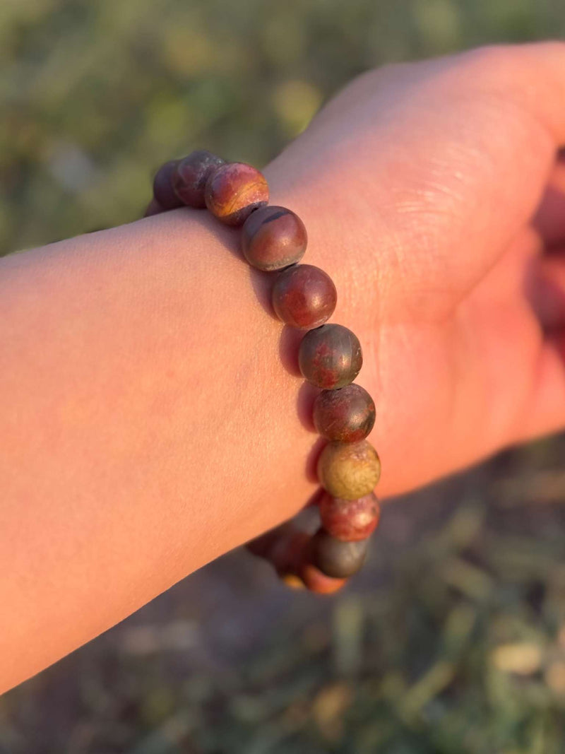 Elephant Jasper Gemstone Bracelet – Natural 8mm Stretch Bracelet