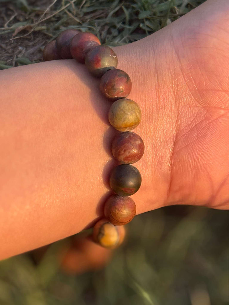 Elephant Jasper Gemstone Bracelet – Natural 8mm Stretch Bracelet