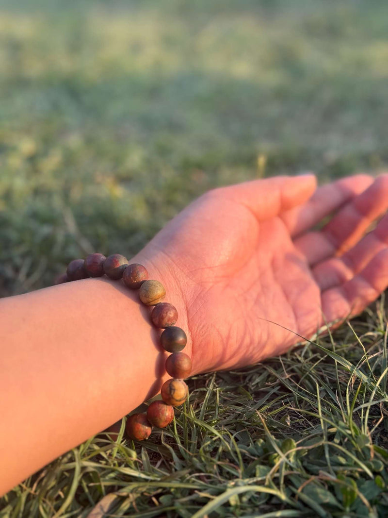 Elephant Jasper Gemstone Bracelet – Natural 8mm Stretch Bracelet