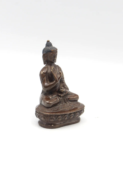 3-Inch Copper Oxidized Amoghsiddhi Buddha Statue