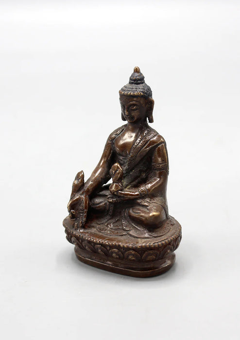 3.2-Inch Copper Oxidized Medicine Buddha Statue