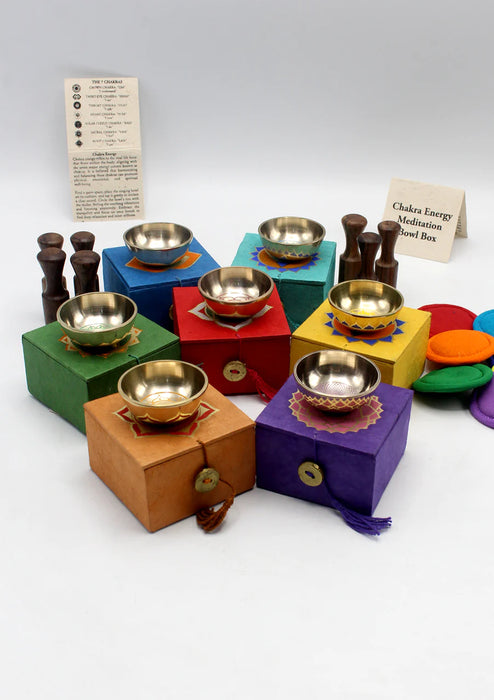 7 Chakra Energy Meditation Mini Singing Bowl Set