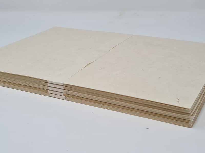 Handmade A4 Natural Lokta Paper Sheets – 20 Pack