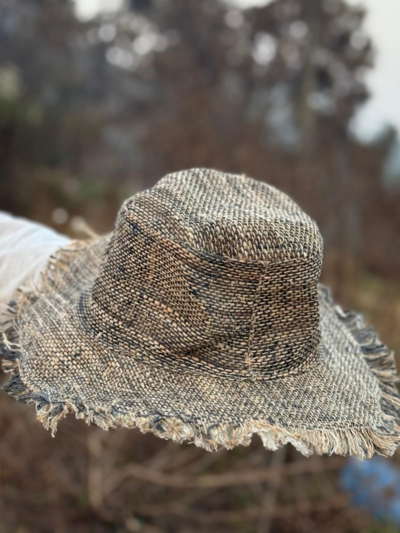 Handmade Hemp Wide Brim Sun Hat – Foldable Travel Hat