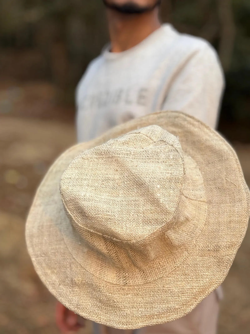 Light Green Hemp Hat – Handmade Summer Hemp Hat