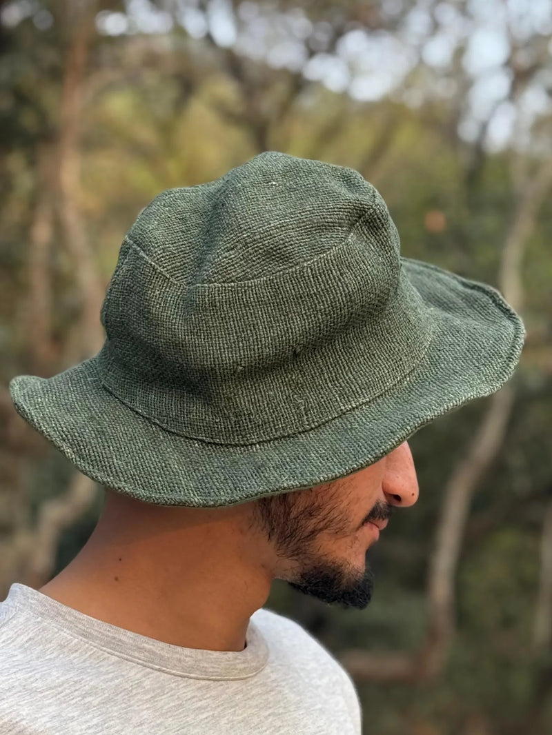 Light Green Hemp Hat – Handmade Summer Hemp Hat